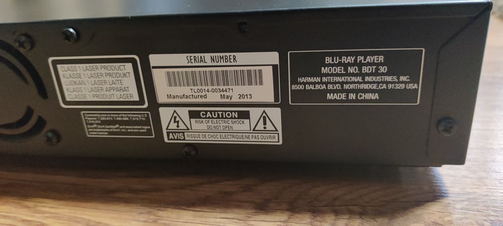 Blue Ray Harman kardon bdt30