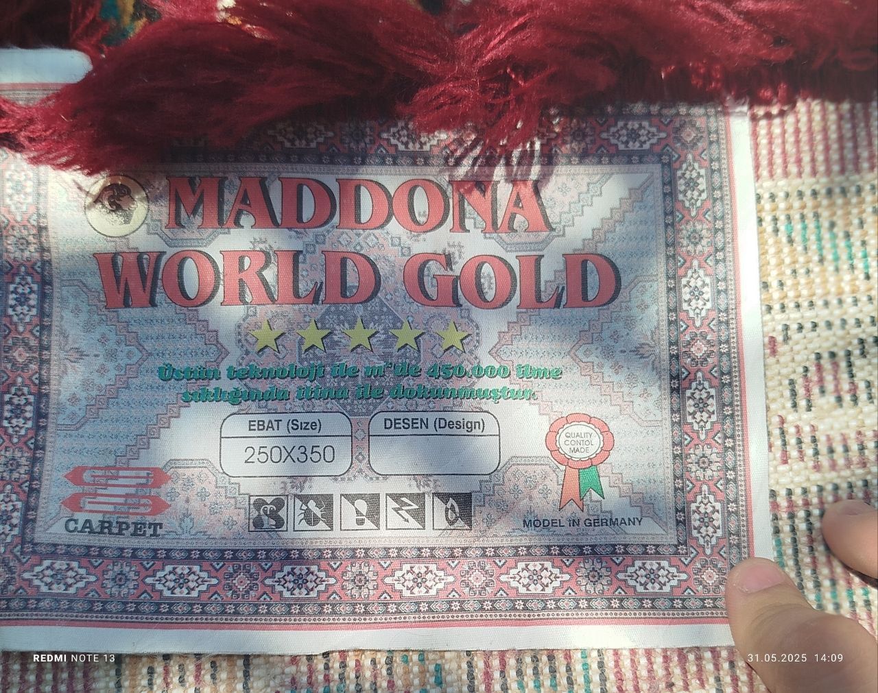 Madonna gilami yangi