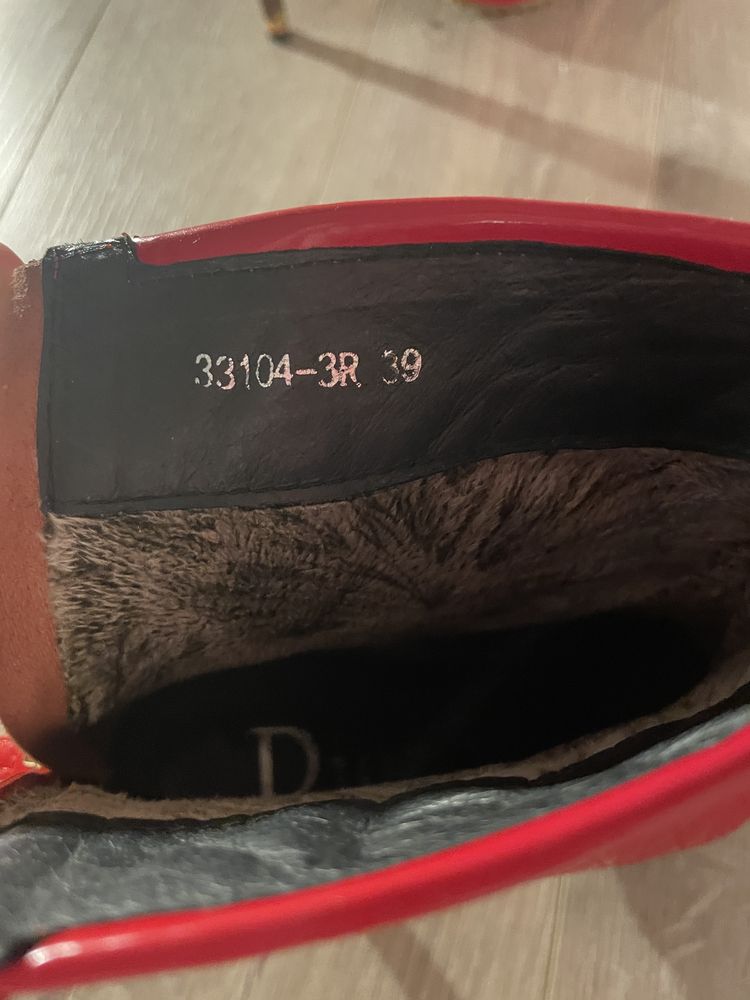 Botine Dior piele lacuita