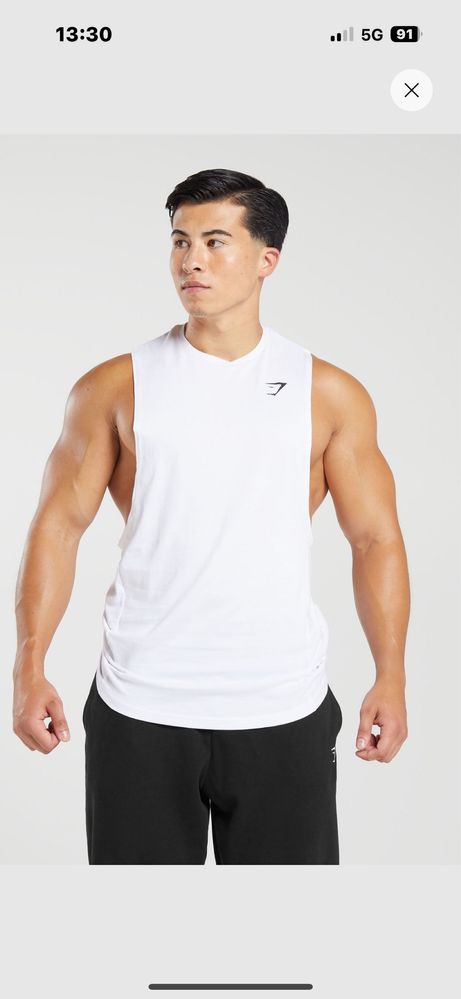 Maieu gymshark react drop arm tank