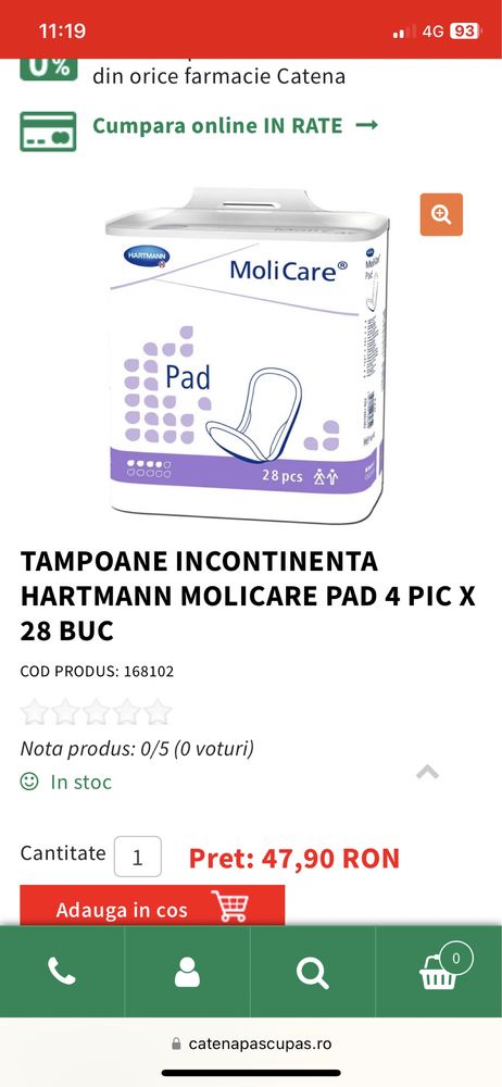 Aleze, protecție pat 90x60, tampoane incontinența Hartman
