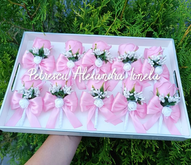 Cocarde de pus in piept pentru nunta