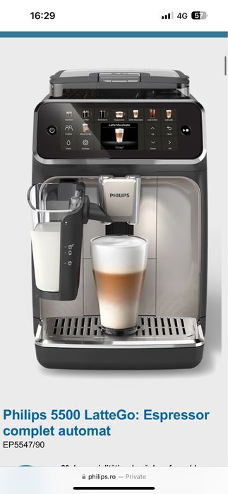 ‼️OFERTA‼️Aparat de cafea Philips LatteGo 5500