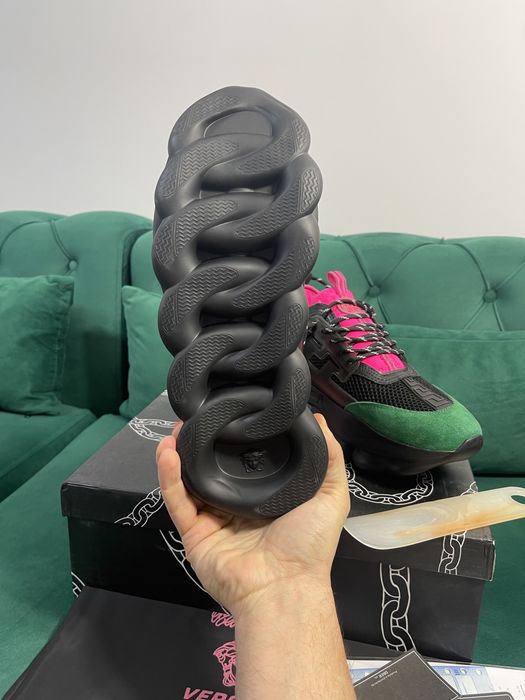 Adidasi Versace Chain Reaction piele naturala Full Box