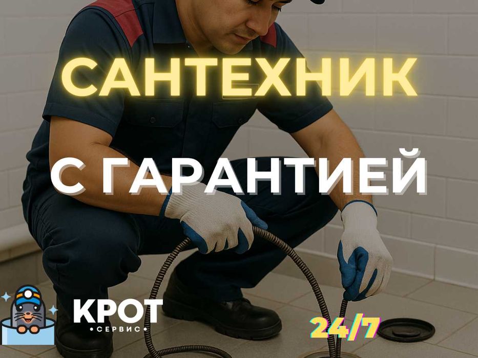 Сантехник на все виды работ. Прочистка канализации. Разморозка. АКЦИЯ