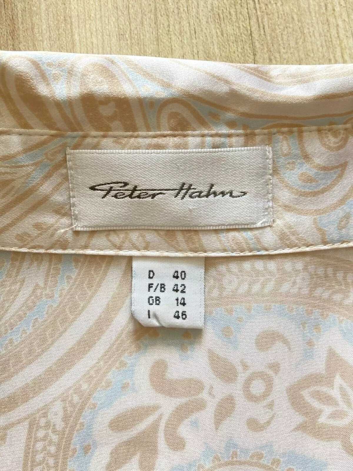 Peter Hahn 100% Silk женска копринена блуза блузка коприна размер 40