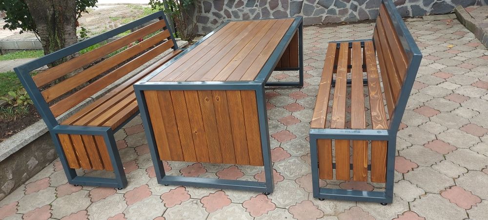 Mobilier terasa, gradina, curte,banca , masa fier si lemn  HoReCa