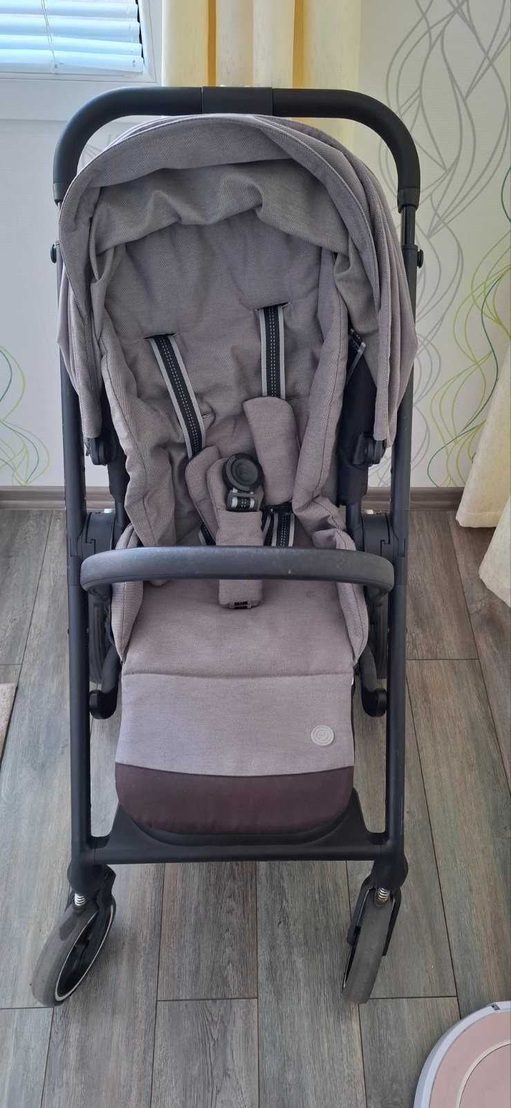 Бебешка количка Cybex Balios S Lux, черно шаси, Moon Black
