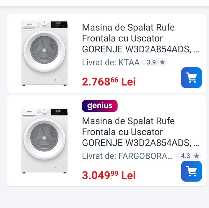 Masina de spalat cu uscator Gorenje