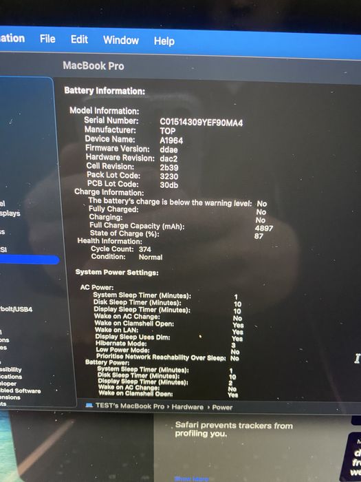 Macbook Pro 13 2020 16Ram 512SSD