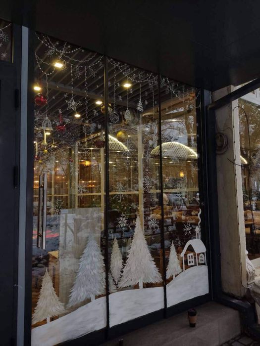 Новогодняя роспись витрин!