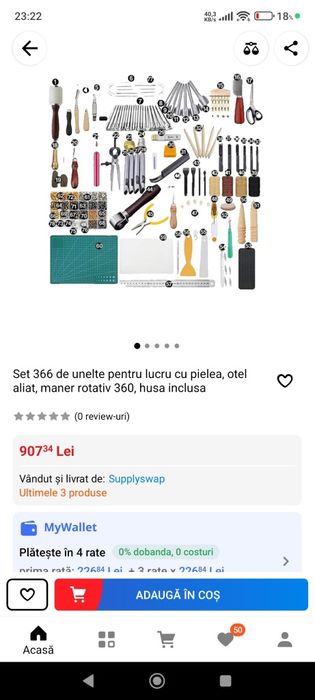 Set ustensile piele prelucrat hobby diy prelucrat