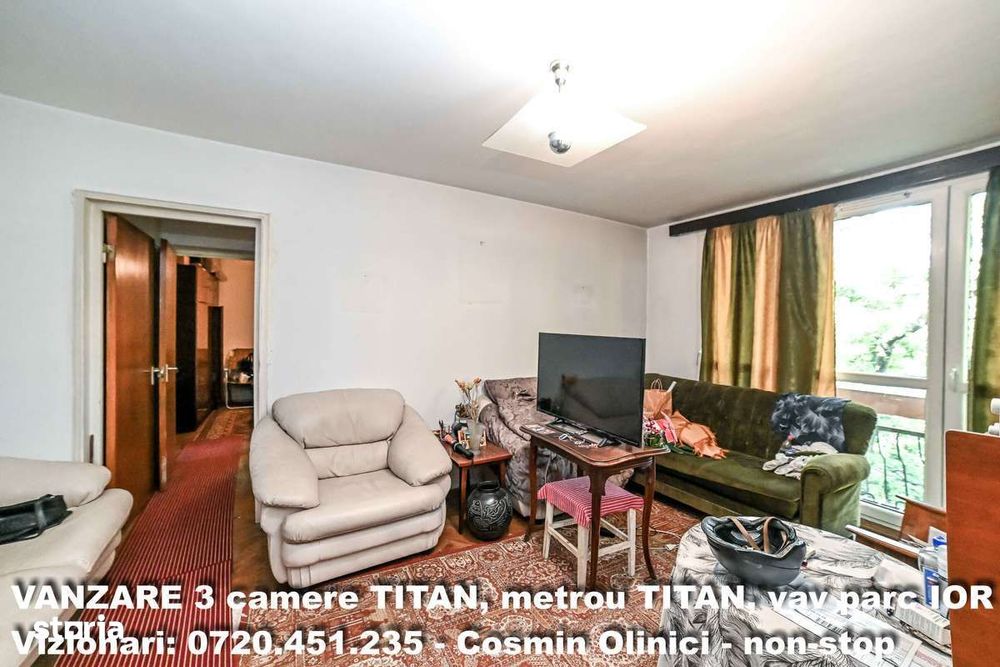 Vanzare 3 camere TITAN, Aleea Barajul Lotru, metrou, parc