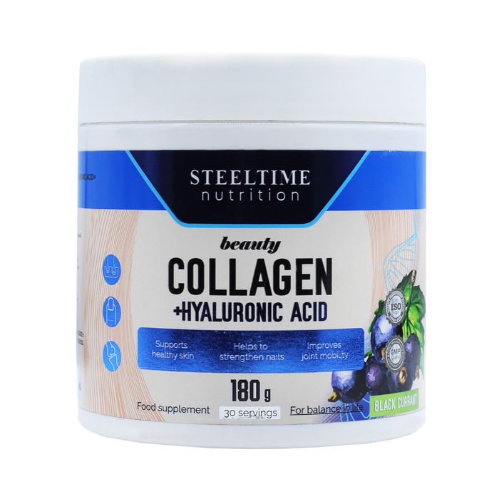 Коллаген с гиарулоновой кислотой Steeltime Nutrition 30 порций 180 гр