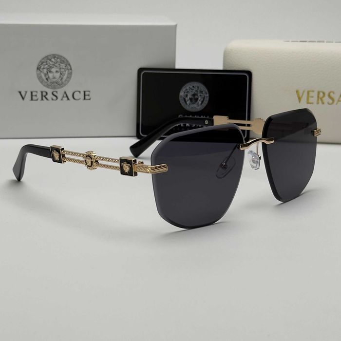 Слънчеви очила Versace Oversize Black Brown Limited Версаче УВ400 CE