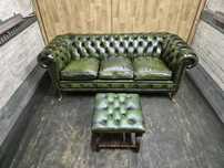 Chesterfield - canapea 3 locuri piele naturala