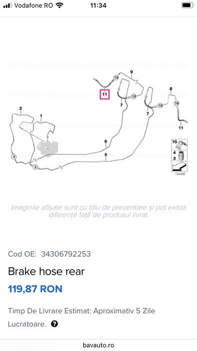 Set furtun frana BMW 1 2 3 4 fata spate orifginal