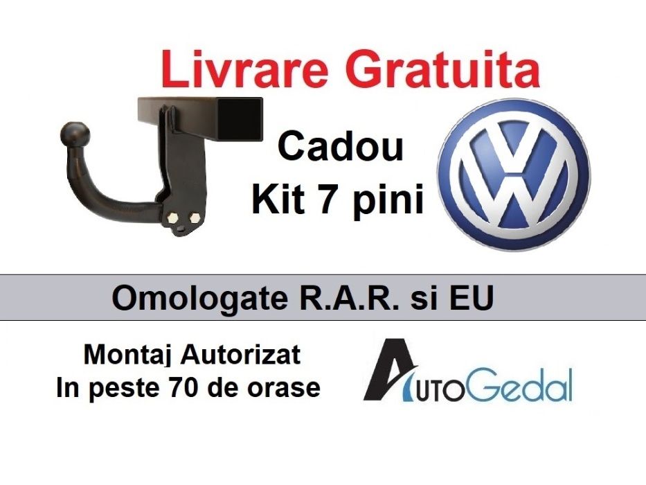 Carlig Remorcare VW Tiguan - Omologat RAR si EU - Montaj Autorizat