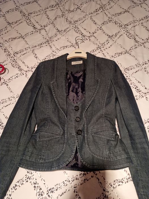 Синьо дънково сако