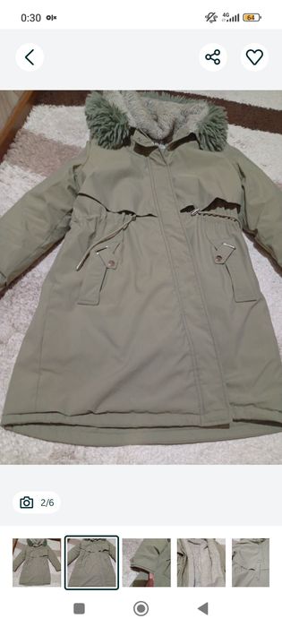 Очень теплая куртка с мехом новая