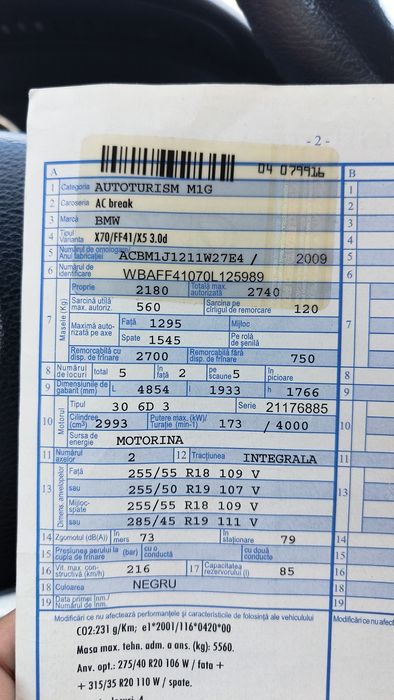 BMW X5 e70 an 2009