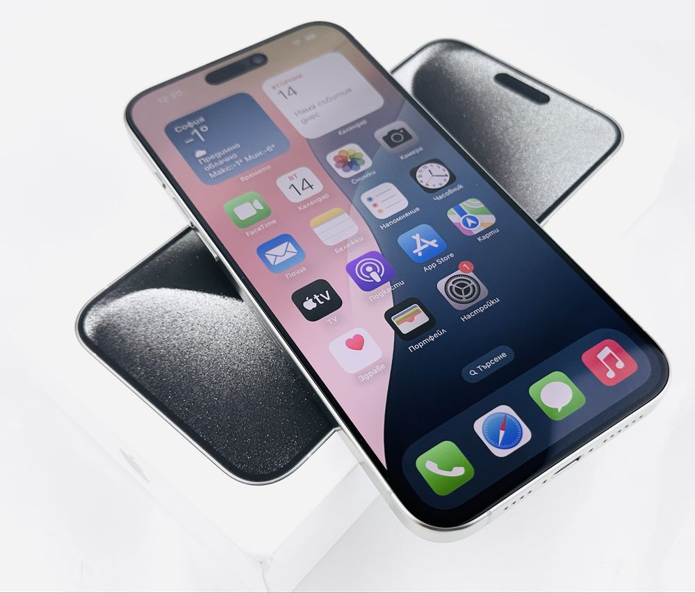 Apple iPhone 15 Pro Max 256GB White Titanium Перфектен! Гаранция!