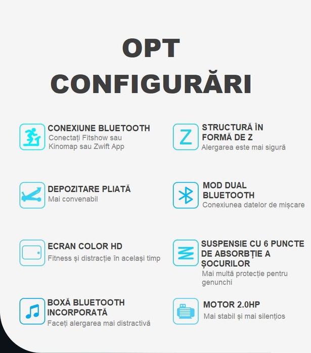 Banda Alergare JC-03 Electrica Viteza 1-10km/h 120Kg