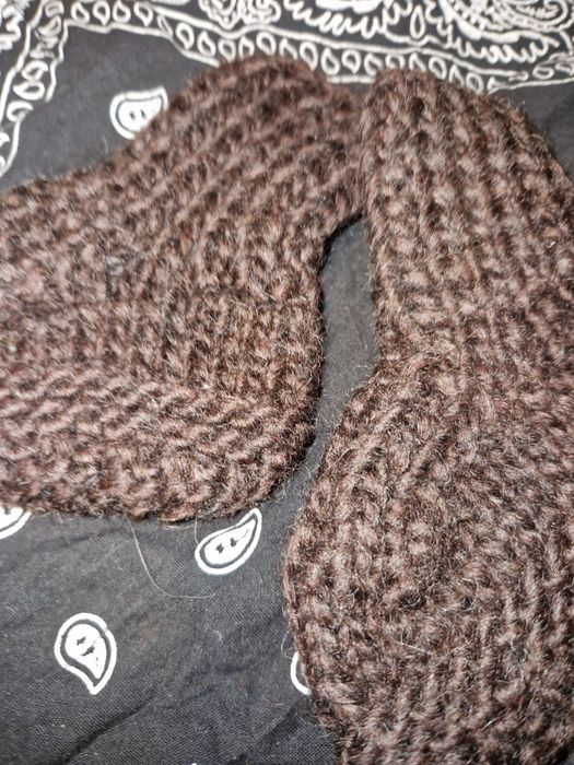 Șosete împletite handmade din lână (mărime medie)