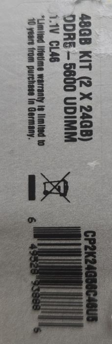 Ram Crucial Pro 48GB (2x24GB) DDR5 5600MHz CP2K24G56C46U5