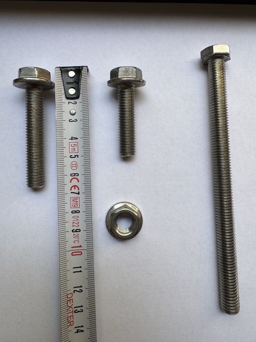 Suruburi cap hexagonal, INOX A4-80,  M16 diferite lungimi.