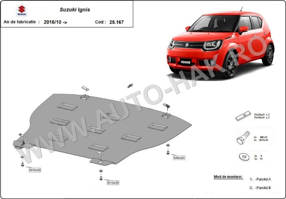 Scut motor metalic Suzuki Ignis 2017-prezent