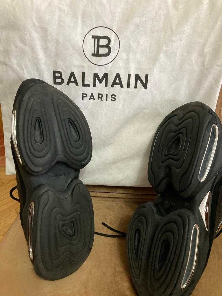 Sneakers BALMAIN originali, 42, piele, negri