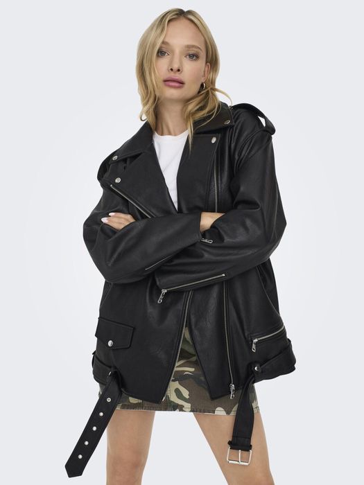 Дамско oversize/оувърсайз кожено яке Bershka/Zara