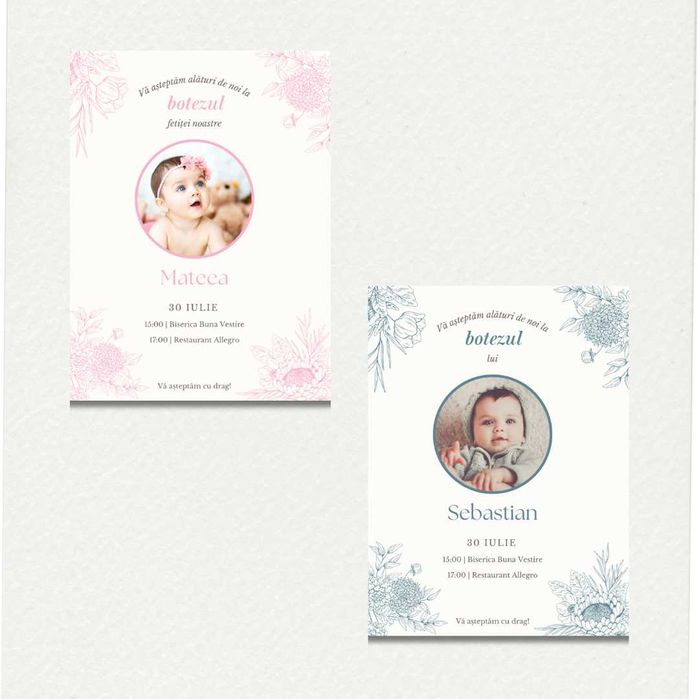 Invitații digitale botez – 40 lei