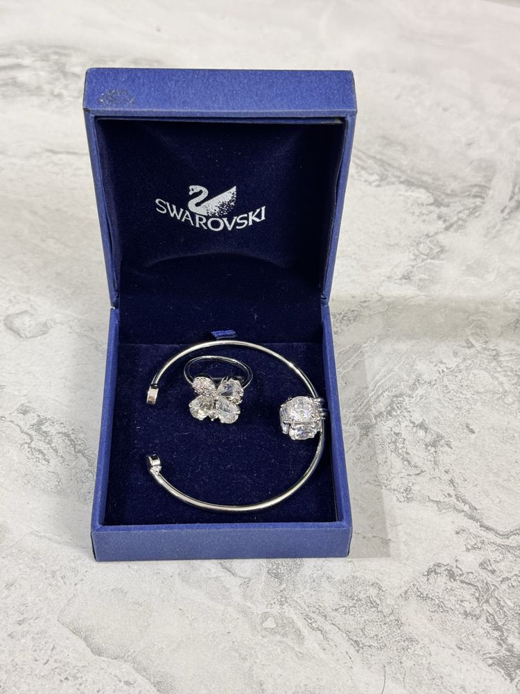 Комплект Swarovski кольцо и браслет