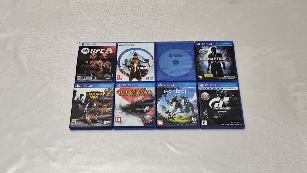 PS4 PS5 игры на диск UFC5 MK1 FC24 UNCHARTED 4 Infamous God of war Gta