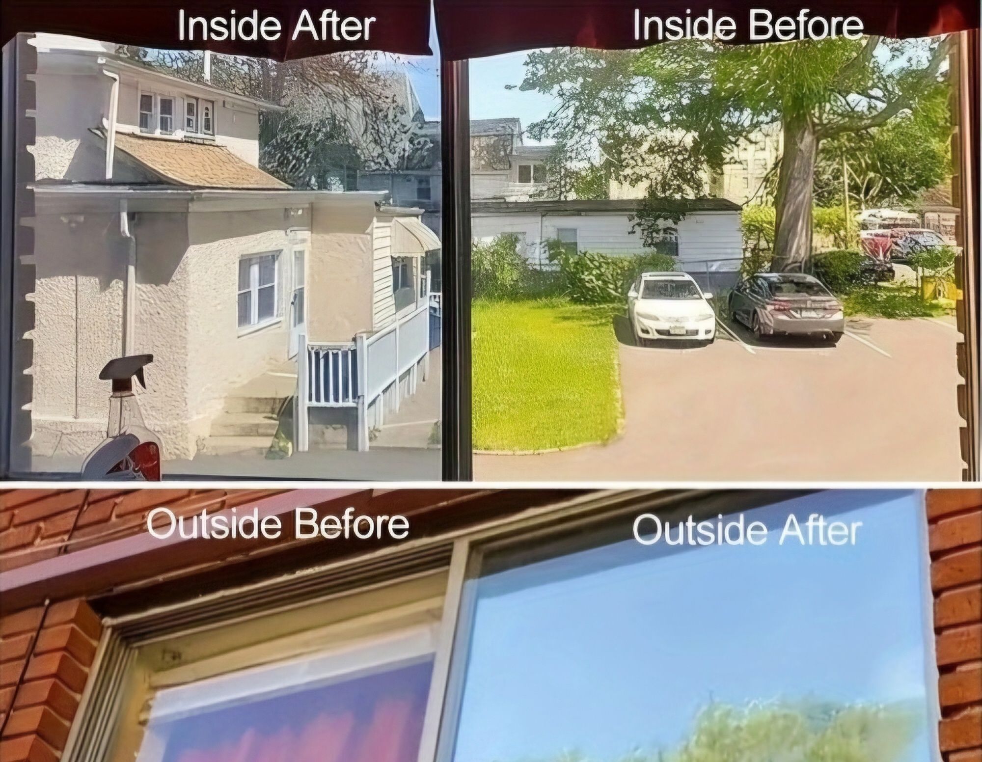 Classic PET Mirror Window Film, Peel and Stick Privacy Screen with Sun