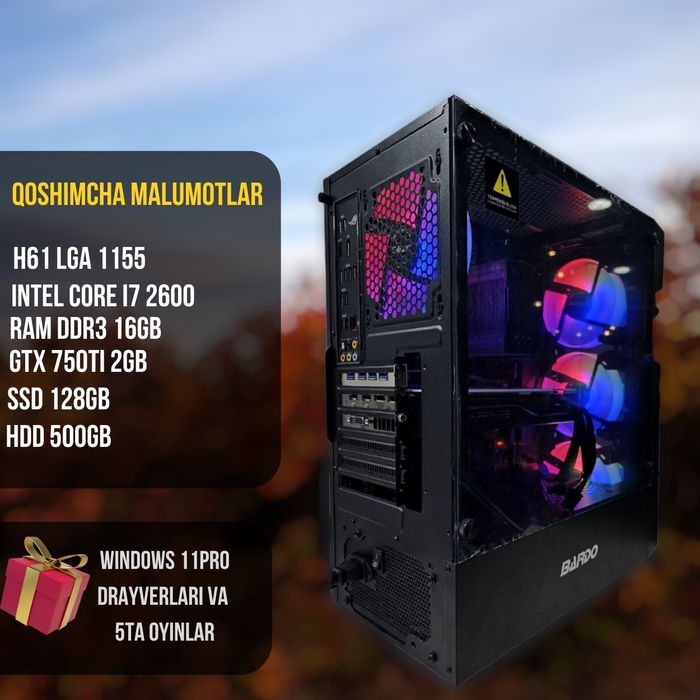Kuchliy Kompyuter intel core i7 2600 Gtx 750Ti 2Gb