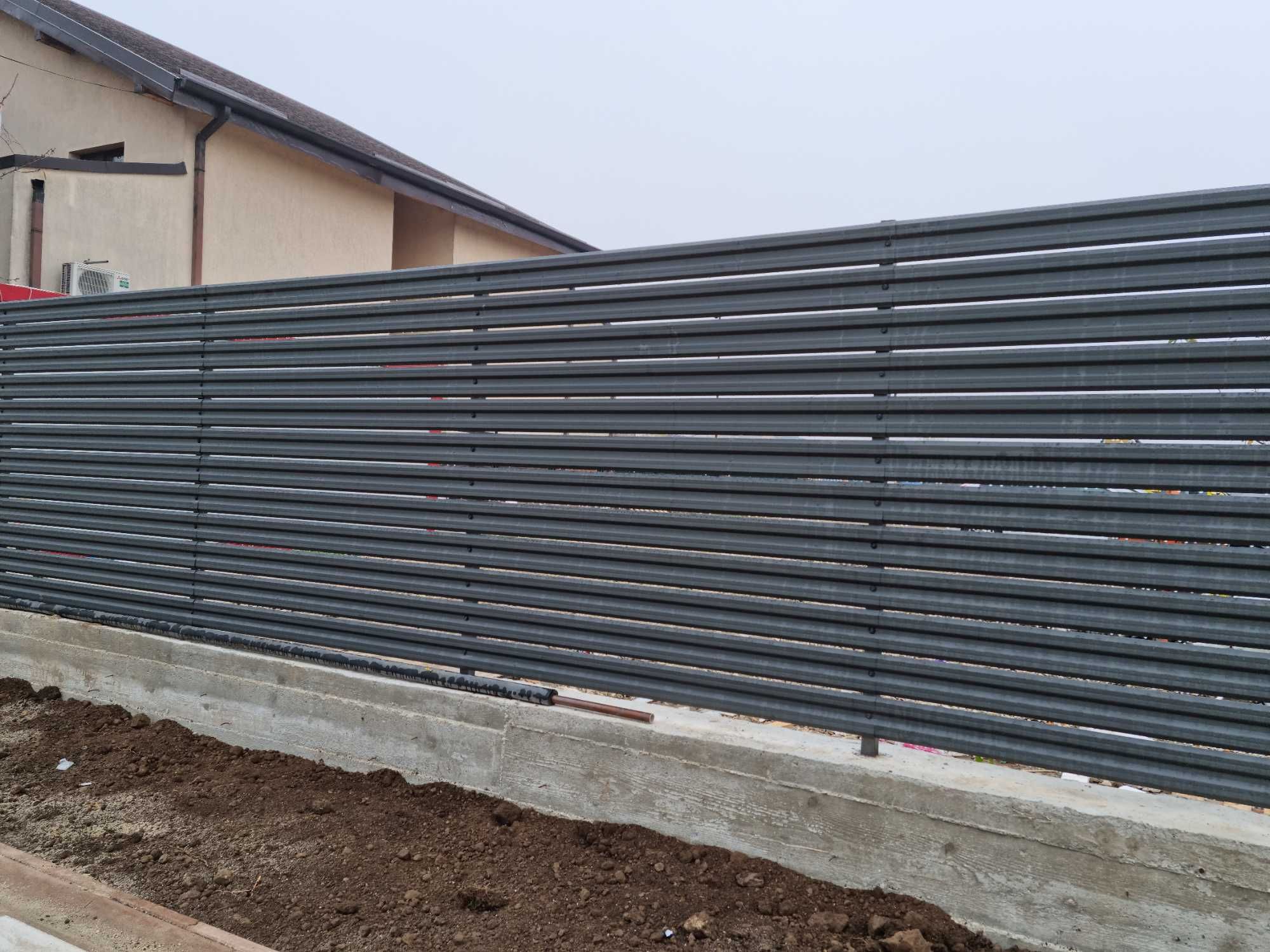 Sipca metalica dreapta pentru gard Gri Antracit Ral 7024