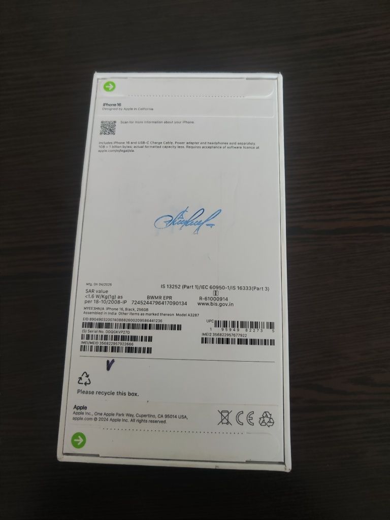 iPhone 16 256 GB
