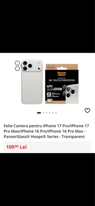 Husa iphone 17 pro max si set folii camere