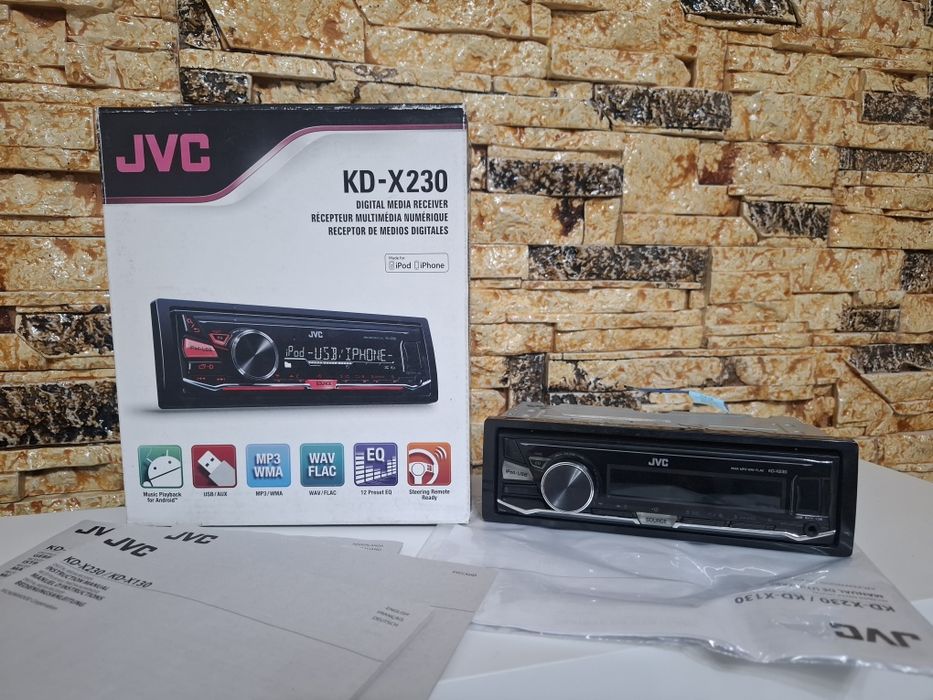 Radiocasetofon JVC cu aux si USB, ambalaj original