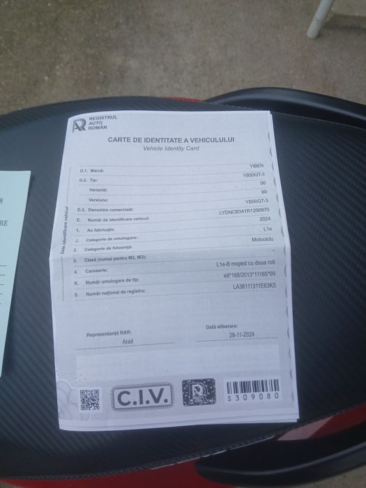 Scuter pe benzina 49cc limitat 45 km  nou 2024  8 km in bord