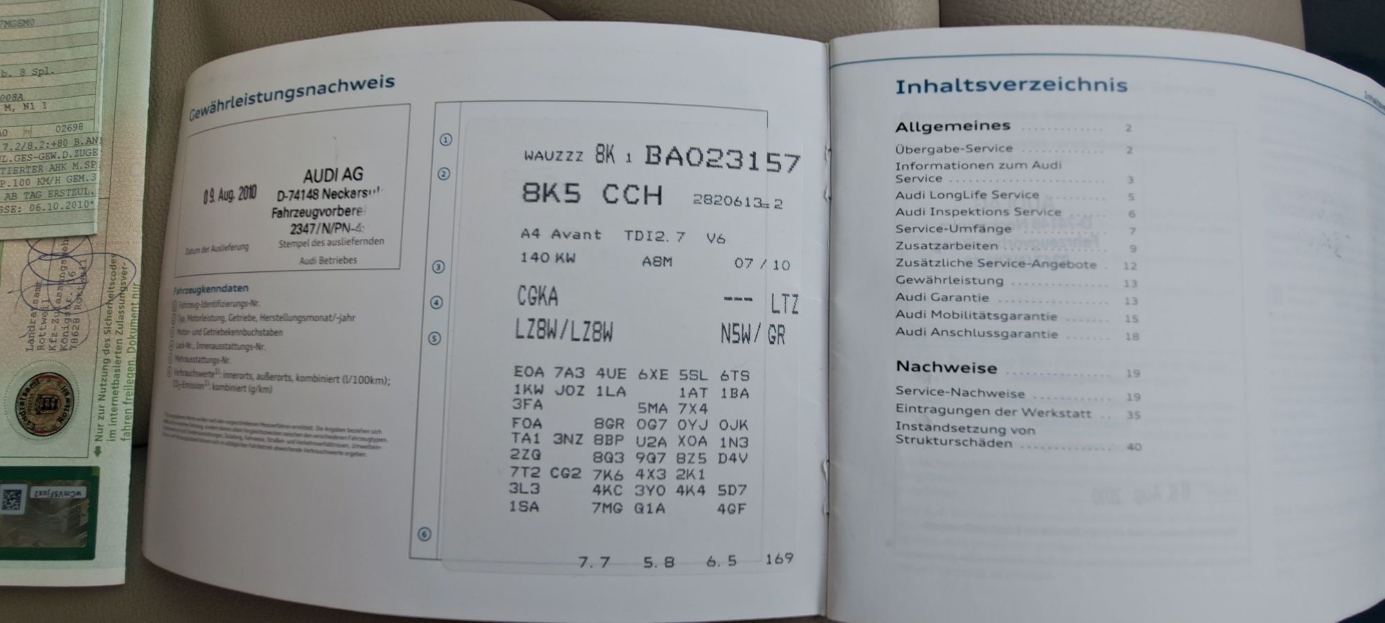 Dezmembrez  Audi A4 B8 2.7 tdi 190 cp CGKA cod culoare LZ8W