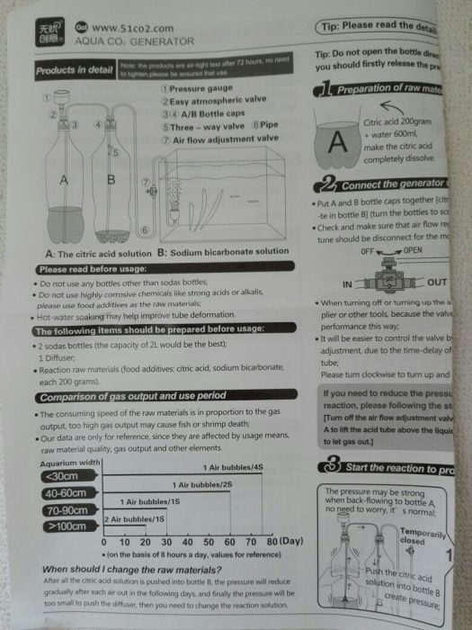 Sistem Diy acvariu pesti (instalatie)CO2 nou