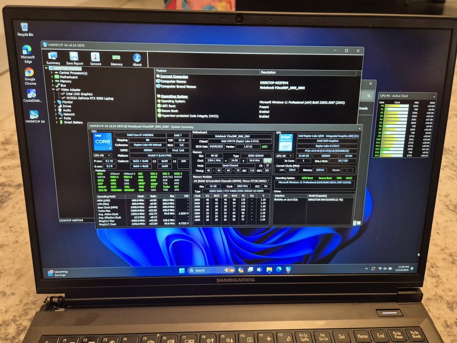 Laptop Gaming Clevo, 16", i7-14650HX, RTX 5060 8GB, 16GB DDR5, 1TB SSD