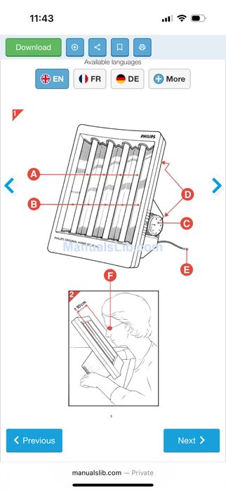 Lampa Philips bronzare faciala