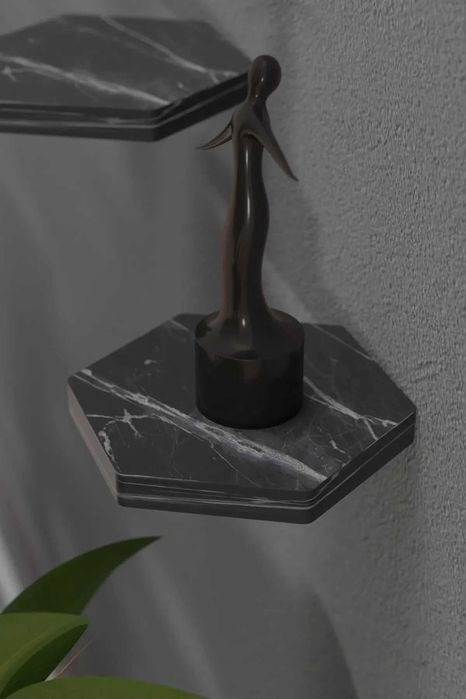 Рафтчета за стена/Комплект от 3 шестоъгълни етажерки за стена 5 цвята