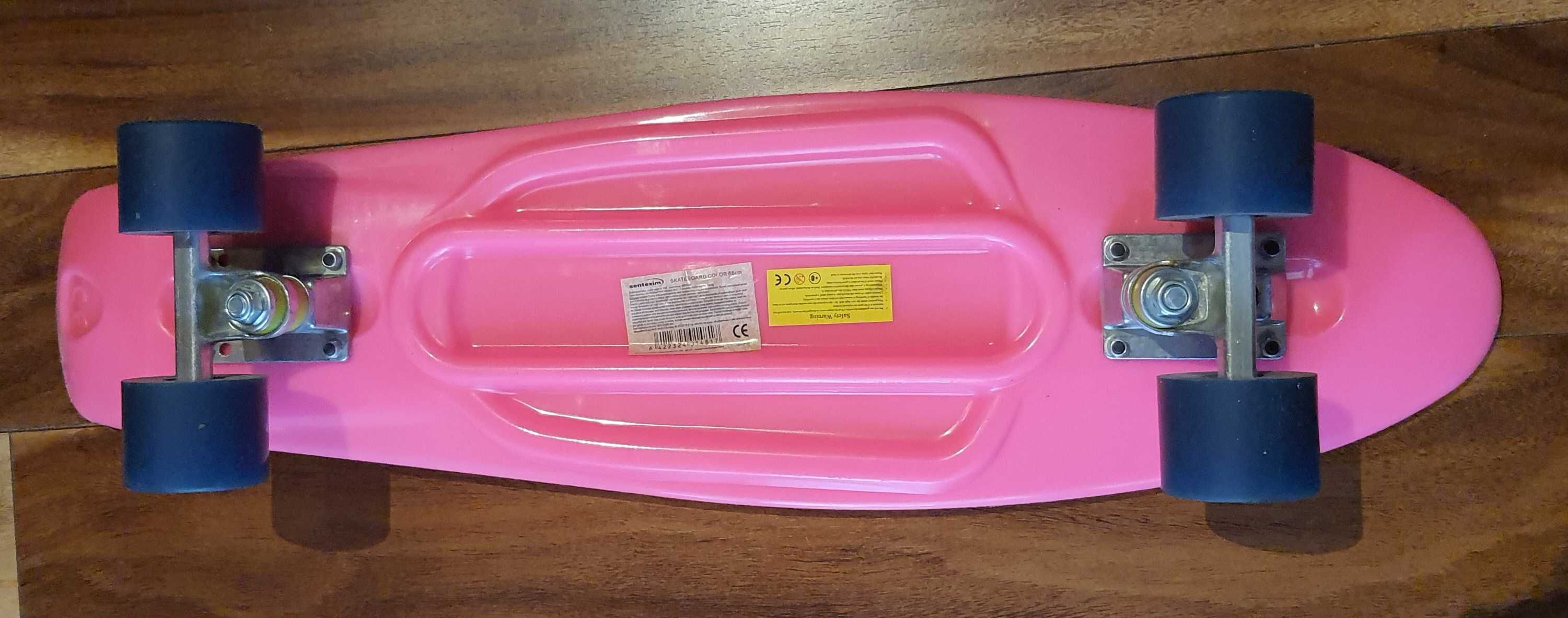 Skateboard roz 68 x 20 cm material ABS rulmenti ABEC 7 sasiu aluminiu