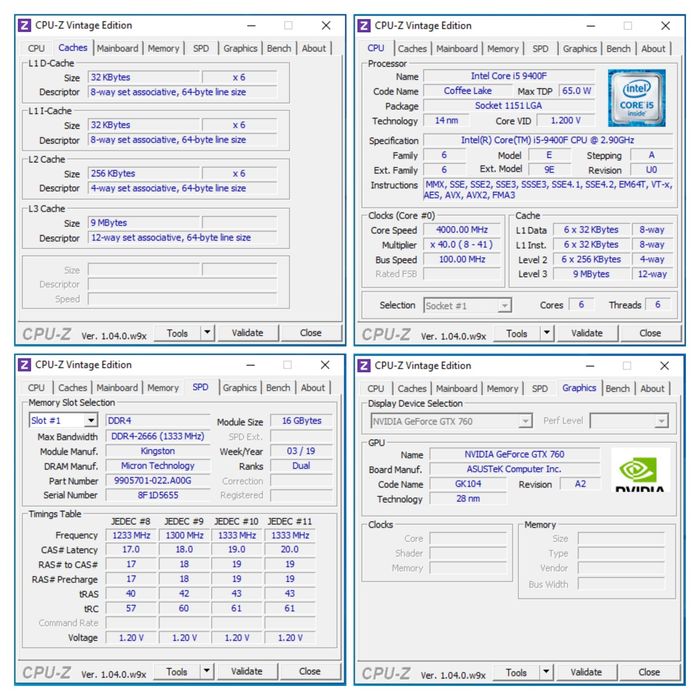 Kit PC i5 9400F 32GB RAM B365 Phantom Gaming GTX 760 SSD cadou